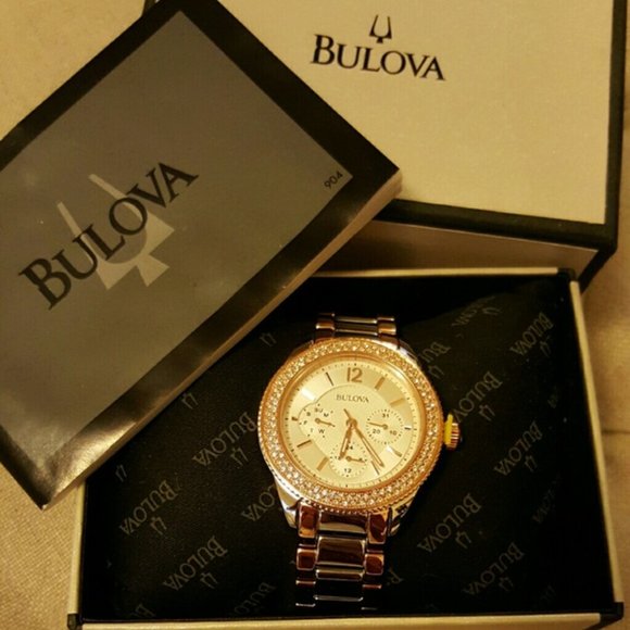 NEW Bulova 98N100 Two-tone Watch, SteelRose Gold
